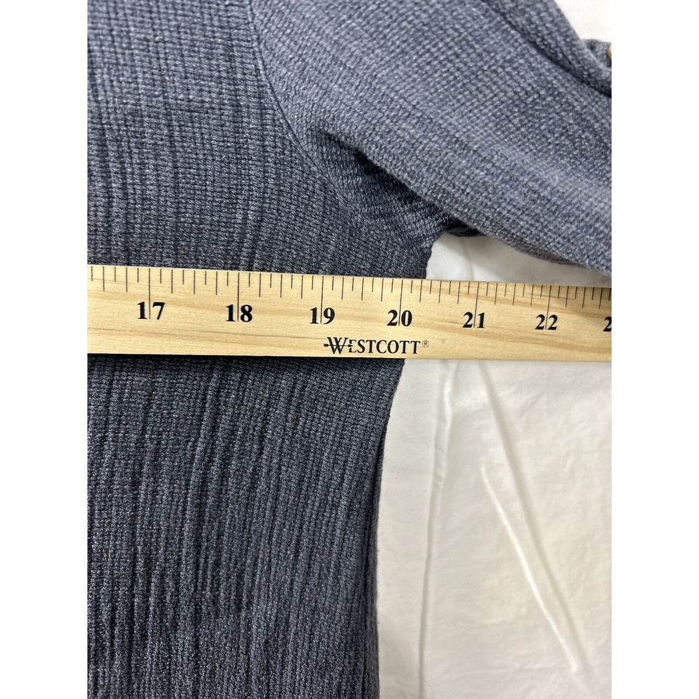 Soft Surroundings Crinkle Gauze Tunic XS Gray Rosette Pocket Boho Lagenlook - Picture 10 of 16